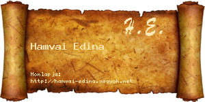 Hamvai Edina névjegykártya